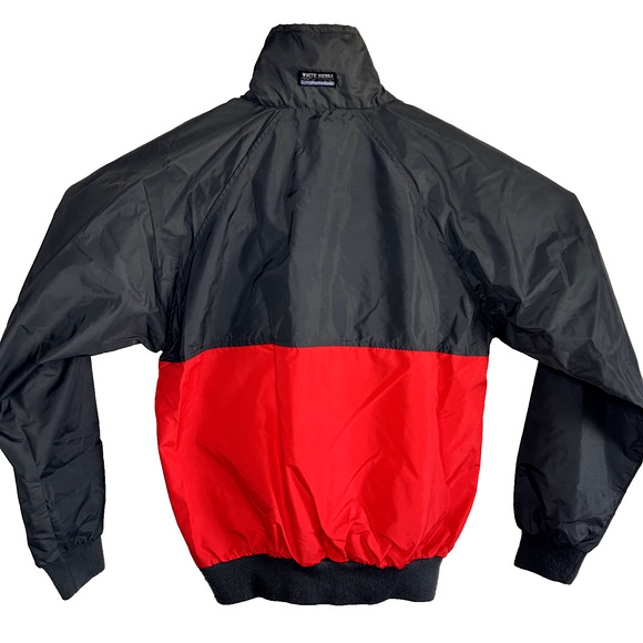 Vintage White Sierra Windbreaker Womens M Half Zip Colorblock Fall Jacket - Picture 10 of 16